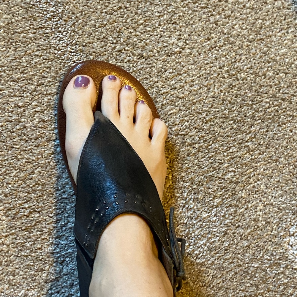 Roan by Bed Stu distressed black sandals